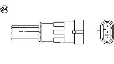 Produktbild von NTK von NGK 91454 Lambdasonde für RENAULT CLIO II (BB0/1/2, CB0/1/2)