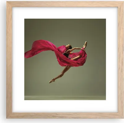 Produktbild von Gerahmtes Poster - Rahmen in heller Eiche - Tänzer Ballett Künstler - 30x30 cm - Wand Bild - Wanddeko - Wandbilder - Kunstposter - Wandposter - Bilderrahmen - Bilder - Kunstdruck - P2NAC30x30-5037