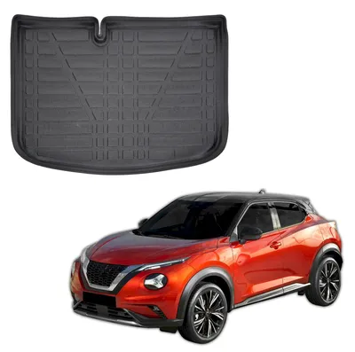 Produktbild von SCOUTT | Kofferraumwanne Laderaumwanne Kompatibel mit Nissan Juke 2019 (Untergeschoss), mit Hoher Rand, Kofferraum-Schutzmatte, Geriffelt, Aufrollbar, Schwarz