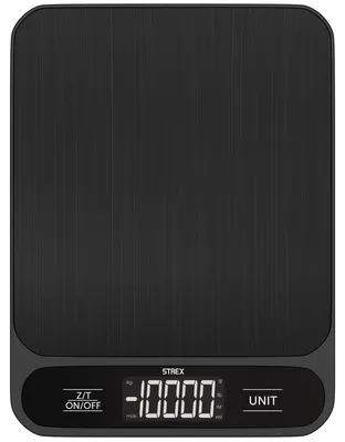 Productafbeelding van Strex Keukenweegschaal Digitaal - Weegschaal Keuken - 1 g tot 10 kg - Tarra Functie - Inclusief Batterijen - Zwart