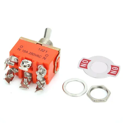 Produktbild von 10 Stück Mini-Kippschalter E TEN1321 AC 250V 15A 6-polig EIN EIN 2-Positionen-Kippschalter
