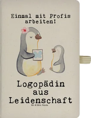 Produktbild von Mr. & Mrs. Panda Tagebuch Logopädin Leidenschaft - Transparent - Geschenk, Ausbildung, Notizbuch A5, Witzig, Skizzenbuch, Reisetagebuch, Adressbuch, Spruch, Journal