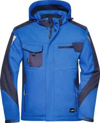 Produktbild von James & Nicholson Professionelle Softshelljacke mit Innenfutter JN824 Gr. 5XL royal/navy