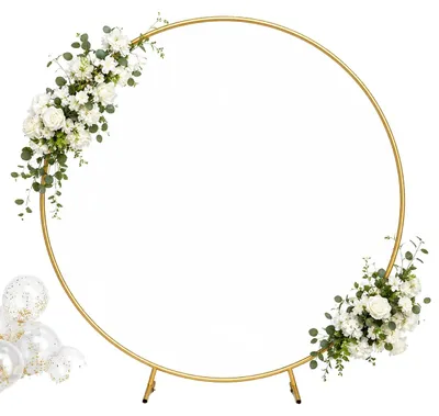Productafbeelding van Bruiloftsbogenstandaard, gemaakt van metaal, diameter 2 meter, veelzijdig decoratie-element, eenvoudig te monteren, ideaal voor speciale gelegenheden