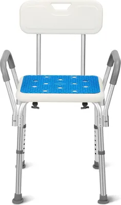 Produktbild von Yakimz Duschhocker badhocker Duschhocker & -sitze Duschsitz mit arm und rückenlehne Höhenverstellbar Blau
