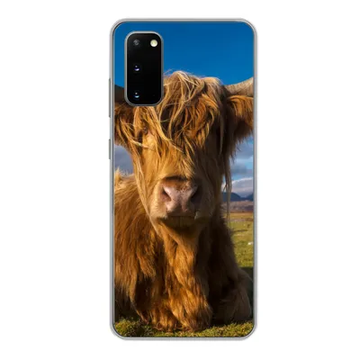 Produktbild von MuchoWow® Handyhülle Schutzhülle Hülle für Samsung Galaxy S20 Schottische Highlander - Tiere - Gras Silikon Softcase Handy Hülle - Bild
