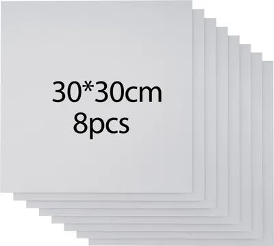 Image de 8 pièces de 3mm 30x30cm contreplaqué coloré sans vernis - Pour le modélisme, la découpe laser & la gravure, Blanc