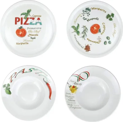 Produktbild von Retsch Arzberg - 4er Set Pizza und Pasta - 2 Pizzateller und 2 Pastateller XXL Ø30cm - Bunt