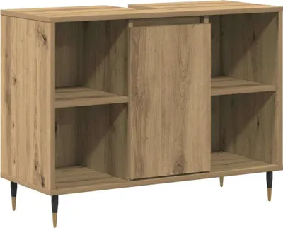 Produktbild von vidaXL Badezimmerschrank Artisan-Eiche 80 x 33 x 60 cm Holzwerkstoff