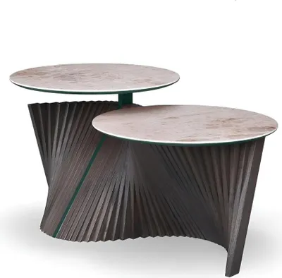 Produktbild von Einzigartiger Couchtisch Wohnzimmer Rundtisch Edle Beistelltische