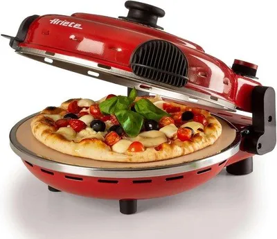 Image de Petit four à pizza - Pizza en 4 minutes - 400 °C - Cuisson en 4 pouces - Rouge 919, 34 x 30 x 19 cm ; 3,94 kg