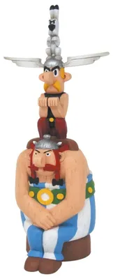Obrázok produktu pre Soška Asterixa, Obelixa a Idefixa, vyrobená z živice, výška 40 cm