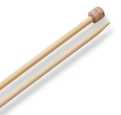 Stricknadel Bambus 33 cm 3,75 mm Natur