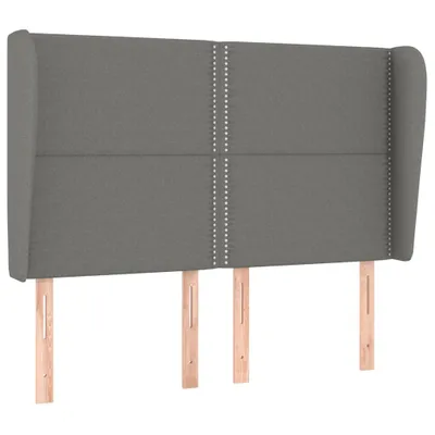 Produktbild von vidaXL Kopfteil mit Ohren Dunkelgrau 147x23x118/128 cm Stoff