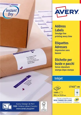 Immagine prodotto di Avery - Etichetta J8162-100 99,1 x 33,9 mm bianca 1600 etichette | 5 pezzi