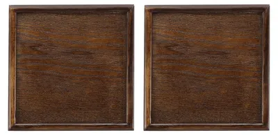 Image de Lot de 2 plateaux en bois, idéal pour la décoration et la cuisine