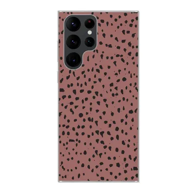 Produktbild von MuchoWow® Handyhülle Schutzhülle Hülle für Samsung Galaxy S22 Ultra Polka dots - Muster - Schwarz Silikon Softcase Handy Hülle - Abbildung