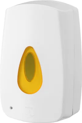 Produktbild von PlastiQline Seifenspender - 1200 ml - Sensor - weiß - Farbfenster gelb