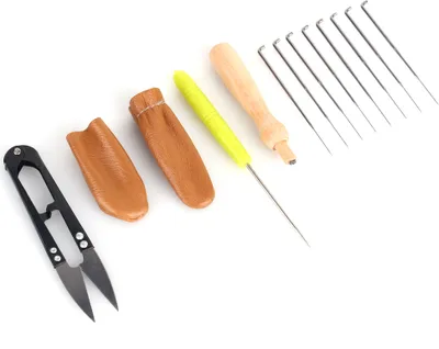 Immagine prodotto di Strumento di feltro di lana Tappetino per l'infeltrimento, forbice, ago, kit di accessori per l'artigianato