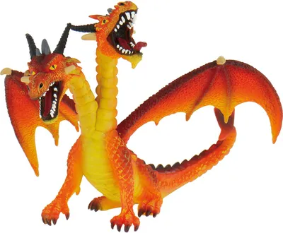 Produktbild von Bully Drache mit 2 Köpfen orange 13cm