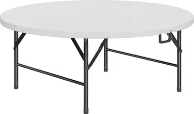 Produktbild von MIO | Partytisch | Ø 122 cm | Weiß | Klappbar | Rund | Party Klapptisch, Buffettisch, Banketttisch