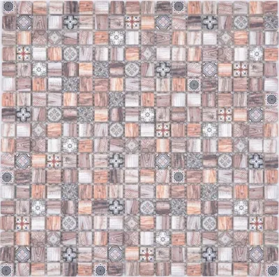Produktbild von Mosaikfliese Glasmosaik Kombi Retro wood braun Küchenrückwand Badezimmer MOS78-W89