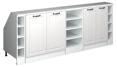 Immagine prodotto di Set di mobili sottotetto Vicco Rion Bianco rustico 210 cm Set di 5 carcasse armadio profondità 60 cm, Model 60344