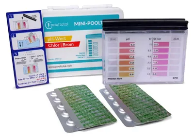 Produktbild von Mini-Pooltester Chlor, Brom + pH-Wert
