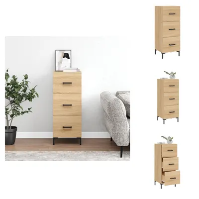 Immagine prodotto di vidaXL Credenza rovere Sonoma 34,5x34x90 cm materiale a base di legno - Credenze