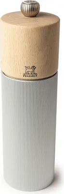 Produktbild von PEUGEOT Salzmühle LINE 18cm Aluminium Silber Buchenholz Natur Stahlmahlwerk