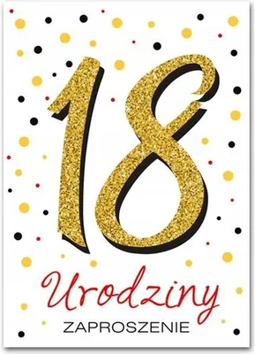 Produktbild von Glitzereinladung 18 Jahre, 1 Stk.