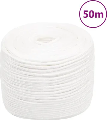 Produktbild von The Living Store Bootsseil Weiß 10 mm 50 m Polypropylen