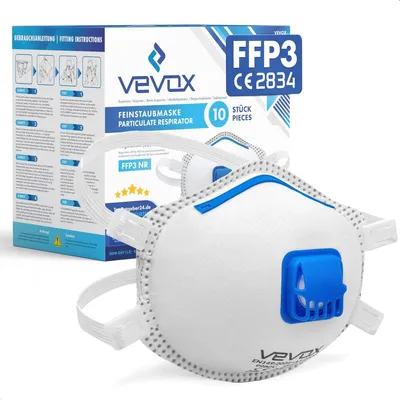 Productafbeelding van Stofmasker Ffp3 mondmasker - Set van 10 - En149:2001+a1:2009