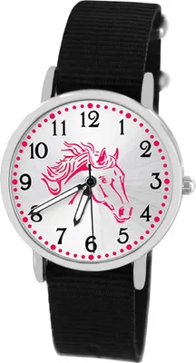 Produktbild von Mädchenuhr Armbanduhr Pferde Kinderuhr wasserdicht Kinderuhr Lernuhr Motivuhr
