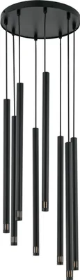 Zdjęcie produktu dla Lampa wisząca nowoczesna czarna okrągła 8 rurkek nowoczesna do salonu Sopel Laser 8xG9 3W Sigma Lighting