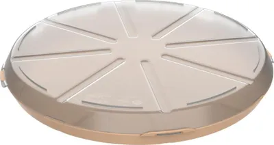 Image de Boîte à pizza 'ToGo' - boîte de rangement sans BPA pour pizza Boîte en plastique réutilisable en matériau recyclable - marron/transparent résistant