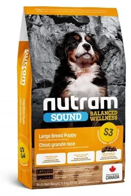 Productafbeelding van Nutram Large Puppy S3 hondenvoer voor pups van grote rassen 11,4 kg