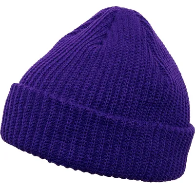 Image de FLEXFIT 1502RB | Bonnet Rib, look pêcheur, tricot côtelé - Couleur : Pourpre - Taille : One Size