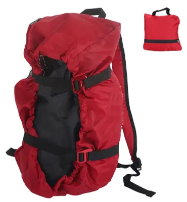 Productafbeelding van Klimtouwset, tas met verstelbare schouderband, geschikt voor outdoor activiteiten, kamperen en wandelen (rood)