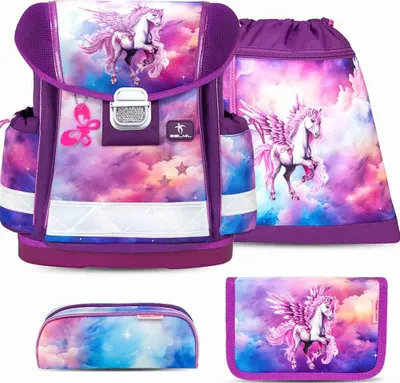 Produktbild von Belmil Schulranzen Set Classy Pegasus 10-teilig gefüllt
