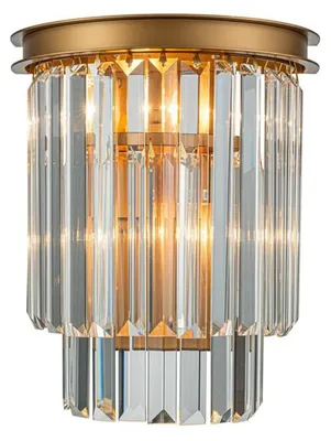 Obrázok produktu pre Nástenná lampa Hilton, 30 cm - Zlatá - Kov a sklo