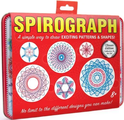 Produktbild von Spirograph Spielzeug Retro Blechdose - Kreatives Zeichenset für Kinder