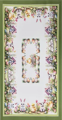 Obrázek produktu pro Velikonoční ubrus 30x45cm - Ovečky zelená