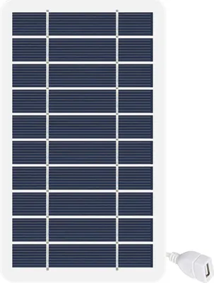 Obrázek produktu pro 5W solární panel s 5V USB výstupem – přenosná solární nabíječka pro outdoorové aktivity, kempování, turistiku a nouzové situace
