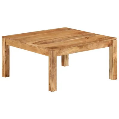 Image de Table basse 80x80x40 cm en bois massif d'acacia