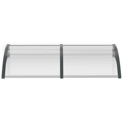 Obrázek produktu pro YARDIN 200 x 100 cm Stříška pro zastřešení vchodových dveří, Pent Arch Canopy Polykarbonátová ochrana před povětrnostními vlivy Stříška na vchodové dveře a okna, šedá