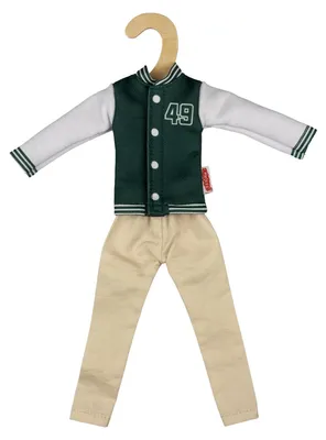 Productafbeelding van Heless GmbH Time2Shine collegejas met bijpassende broek voor fashionpoppen van 29 cm. Overige artikelen