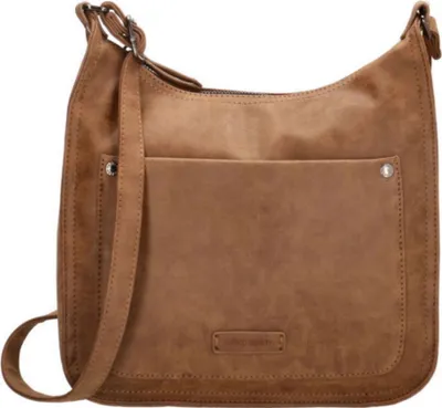 Produktbild von Damen Tasche Schultertasche Umhängetasche Crossover Bag Leder Optik Handtasche Camel