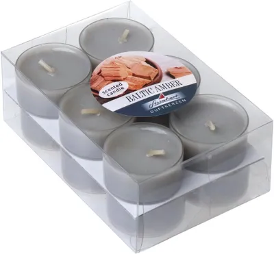 Obrázok produktu pre Sviečky s vôňou baltského jantáru, balenie po 12 kusov, priemer 18/38 mm, doba horenia cca 4 hodiny
