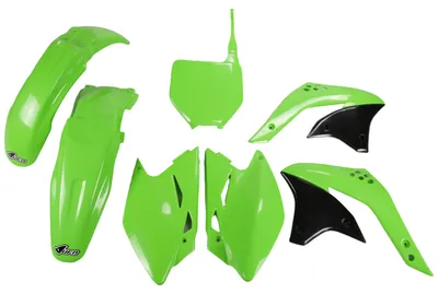 Produktbild von Verkleidungskit UFO PLAST 7-teilig Verkleidungssatz Kunststoff für Kawasaki KX F 450 ccm Bj. 2007, Farbe:grün OEM